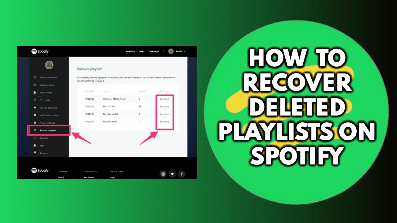 How To Recover Deleted Playlists on Spotify