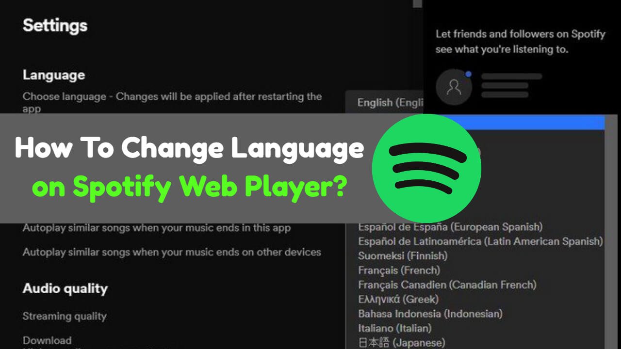 Change language on spotify web player