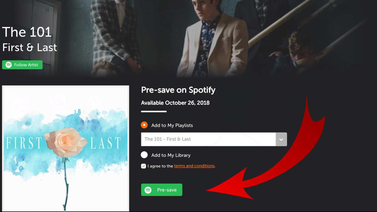 How to Pre-save on spotify